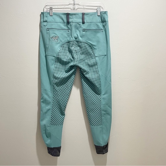 SMARTPAK Women’s Sea Foam Green Equine Breeches Dressage Esquestrian Size 30R - Picture 3 of 9
